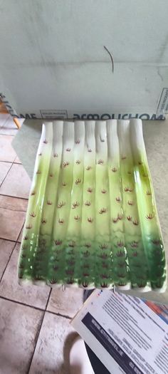 Vintage ceramic asparagus plate, asparagus bowl, hand-painted or as hanging plate
