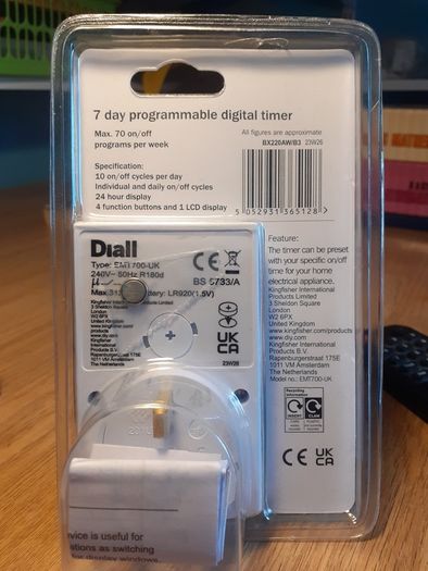 7 Day Programmable Digital Timer - New
