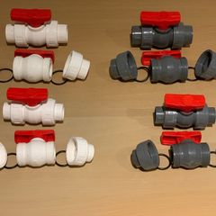 White pvc double union ball ball valve size 32