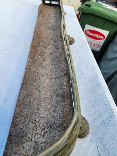 Victorian brass fender