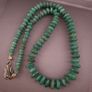 Vintage Tire Shape Jade Beads Necklace 24inches Image 7