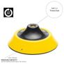 Glass Polish 12621 125mm Velcro Backing Pad, Hook and Loop Sander Polisher Backing Pad, 5/8'' - 11 Thread (soft density) Image 3