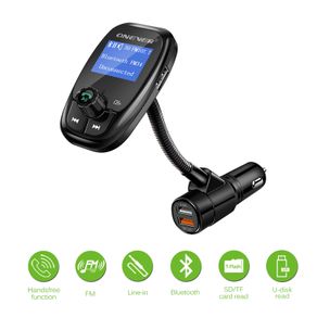 Bluetooth FM Transmitter MP3 Player Modulator 3.5mm Aux Music Play Max 32GB With QC3.0 Car Charger Fast Charge Hands-Free
