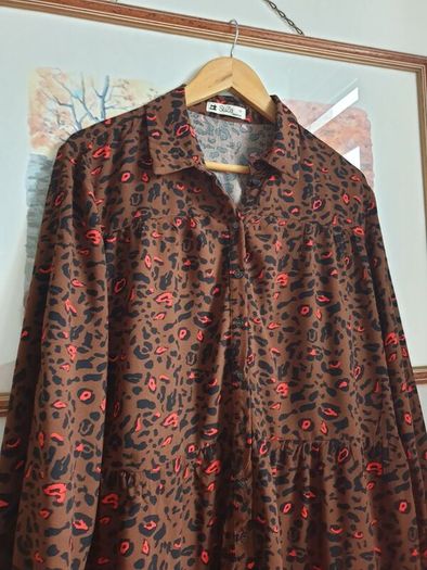 Leopard Print Dress Size Uk 16
