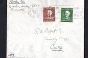 1943 Ireland Rowan Hamilton (Discovered of Quaternions) Commemorative Stamps First Day Cover (FDC) with Baile Atha Cliath (Dublin) Gwor Wheat slogan cancel