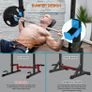 Squat Rack Multi-Function Barbell Rack Height Adjustable Dip Stand Home Gym Weight Lifting Bench Press Dip Station Push up Portable Strength Training Dumbbell Rack (FREE POSTAGE) Image 3