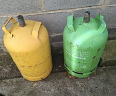 Empty gas cylinders