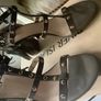 Khaki River Island Fringe Sandals Image 2