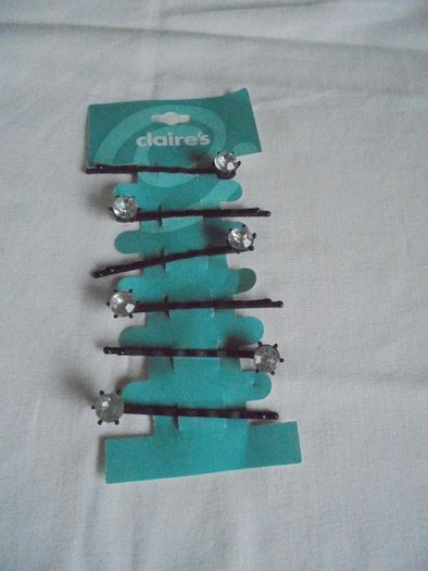 Claire's Accessories  6 Pk Black Clips with Diamante