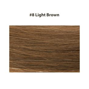 Micro Ring Hair Extensions 20" Double Drawn I Tip Remy Hair 25g - #8 Light Brown