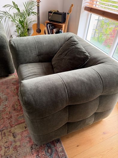 Bottega Manhattan Pine Green Armchair Price Drop