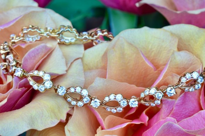 Vintage 2.4ct Diamond Bracelet - 18ct Rose Gold