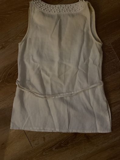 Next Tailored 100% Linen White Top Size 10