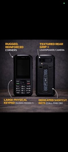 JCB Tradesman 3 Smart Feature Rugged Waterproof 4g Mobile Sim-Free Dual-Sim Phone With Whatsapp - Black