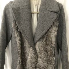 Sandro grey wool coat size 8/10