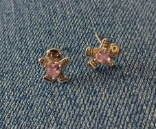 Gingerbread silver earrings