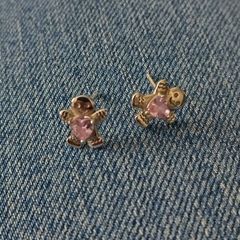 Gingerbread silver earrings