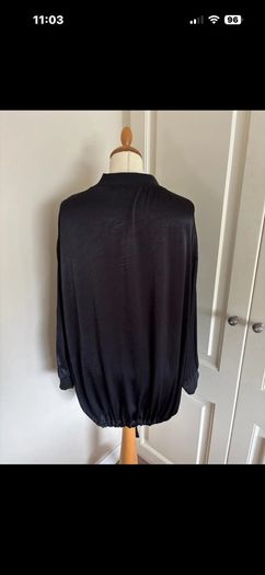 Black drawstring dressy top size 12