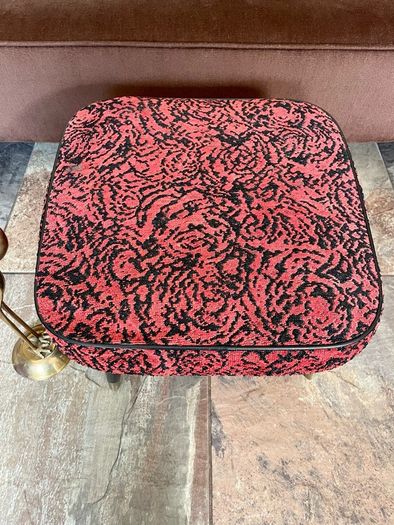 Vintage Rare Mid Century Sherborne Style Footstool with Atomic Legs 1960s