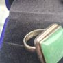 Vintage Sterling 925 Silver Ladies Ring with a square-cut Green Gemstone Image 6