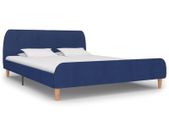 Bed Frame Blue Fabric 180x200 cm 6FT Super King