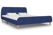 Bed Frame Blue Fabric 180x200 cm 6FT Super King