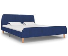 Bed Frame Blue Fabric 180x200 cm 6FT Super King
