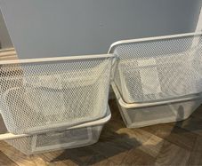 IKEA Algot Mesh Baskets White Set of 4