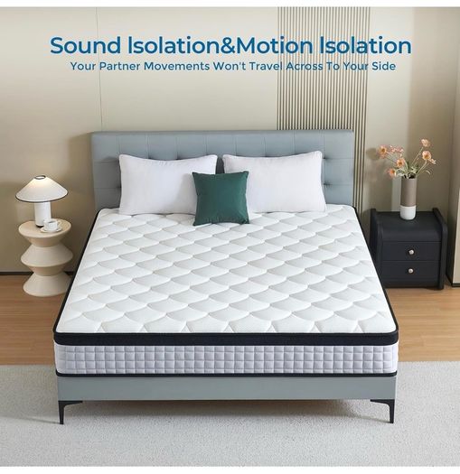 King Size Mattress 5FT,9 Inch 9-Zone Orthopedic Mattress with Memory Foam & Pocket Springs