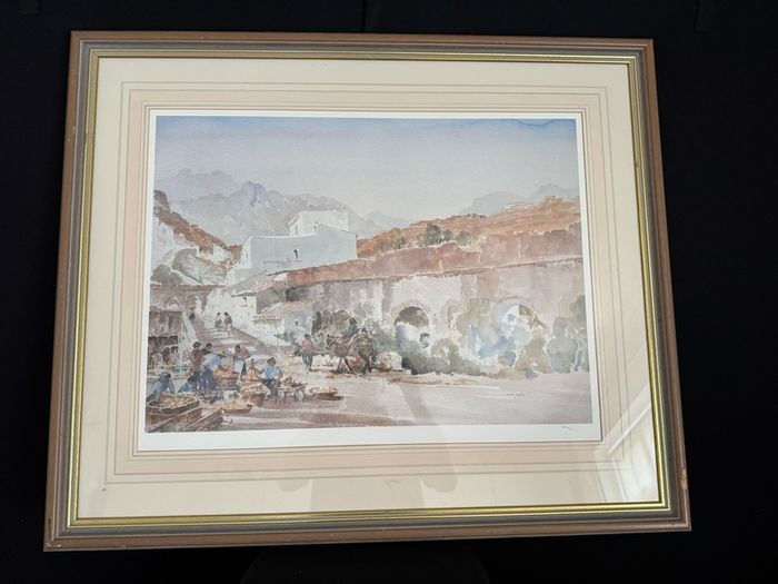 Francis Russell Flint Limited Edition Print - The Aqueduct (493/500) - Framed 96x80cm