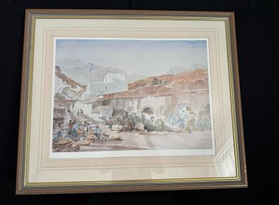 Francis Russell Flint Limited Edition Print - The Aqueduct (493/500) - Framed 96x80cm