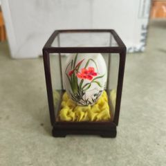 vintage chinese hand painted egg box antique