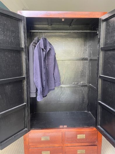 Solid Wood Double Wardrobe with Drawers- 2nd hand