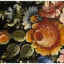Large Vintage Handpainted Florentine Italin Serving Tray Floral Still life Image 6