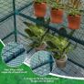 Walk In Greenhouse With 10 Shelves, Reinforced PE Plastic Cover With Sturdy Steel Frame, Greenhouse/Plant Nursery for Gardens, Patios or Spaces Size, Easy to Assemble Image 6