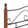 Bed Frame Black Metal 200x200 cm Image 4
