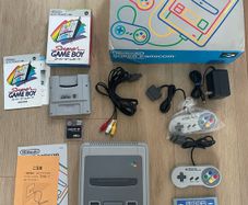 Super Famicom SNES Console Boxed CIB + Flash Card SNES 8gb sd Card + Super Game Boy Boxed + Gameboy Flash Card with 4GB micro sd