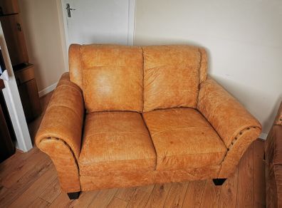 leather sofa 2 seater x2