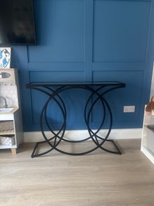 black console table