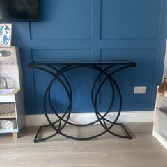 black console table