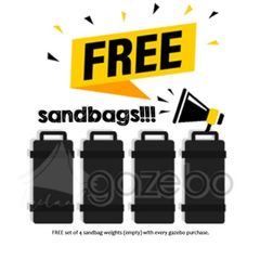 High Capacity set of 4 Sandbag Weights (up to 50kg)