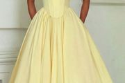 Shein V-Neck Bow Tie Decor Strapless Backless Fitted Princess Style Elegant Dresses size XS