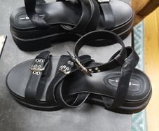 Bershka black platform sandals