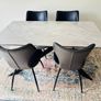 Elana 1.6m Dining Table (Grey) + 4 Chairs Image 6