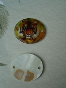 Jewellery making supplies, bracelet bar,Printed shell,Craft supplies