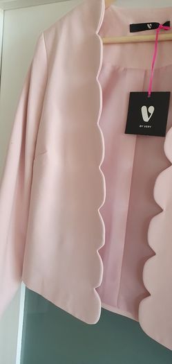 V by VERY pink scallop trim jacket Sz 14 - Bnwt Rrp 60