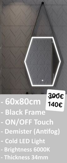 LED Bathroom Mirror Antifog Fog Free Demister