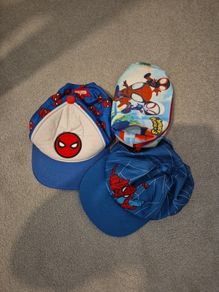 Spiderman caps and pencil case