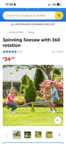 Spinning kids garden see saw