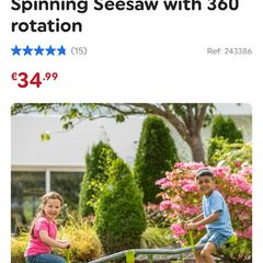 Spinning kids garden see saw